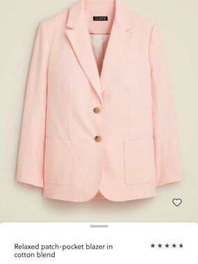NWT J. Crew Light Pink Relaxed Patch-Pocket Blazer